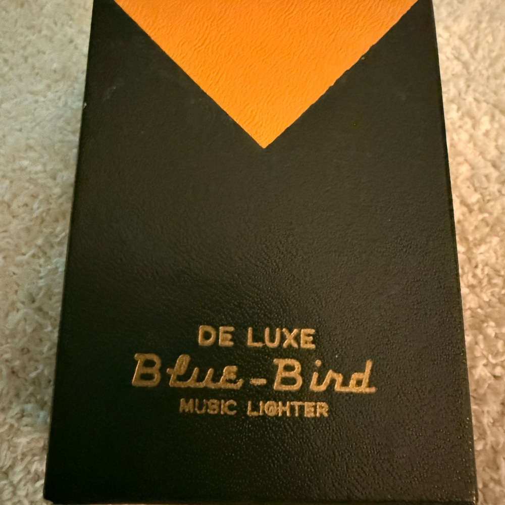 Vintage De Luxe Blue Bird Music Lighter Perry Como Kraft Music Hall Unfired NWT - Picture 5 of 7